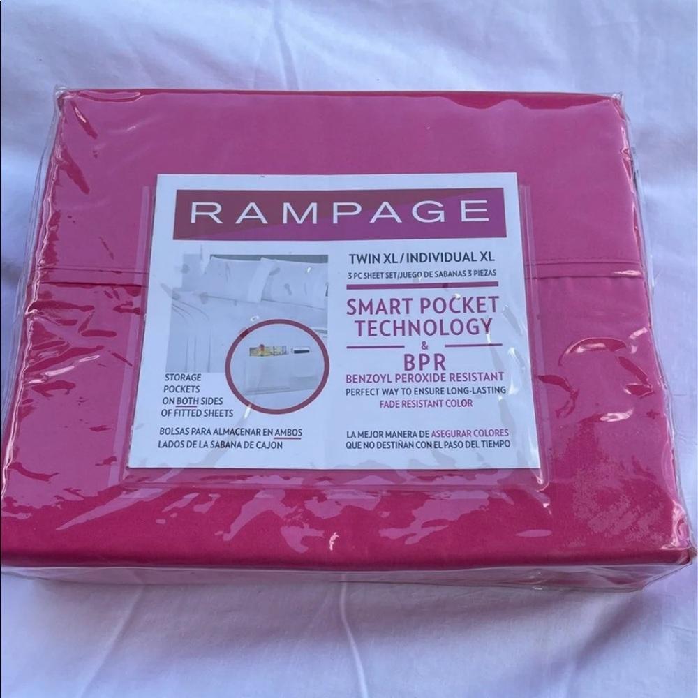 Twin XL sheets pink